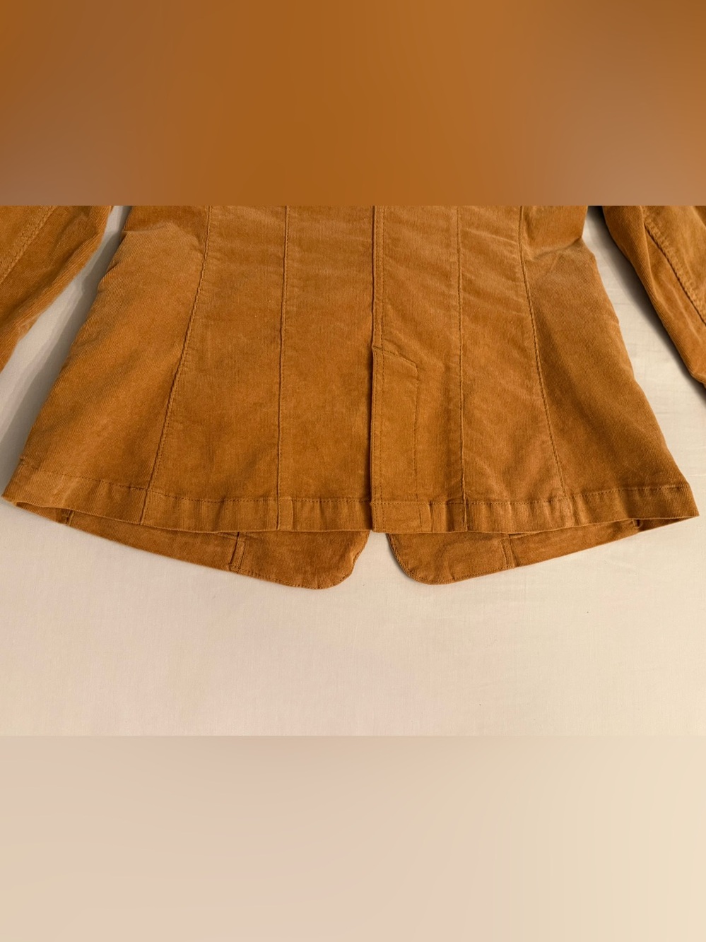 Vintage Gloria Vanderbilt Corduroy Blazer Camel Preppy Brown Stretch Jacket S - Picture 16 of 17